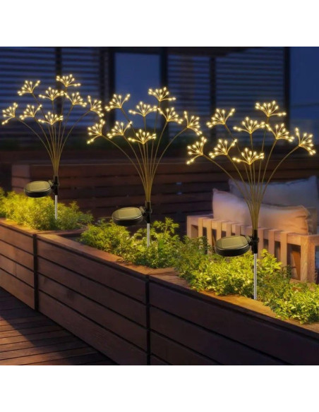 Lampa solarna dmuchawiec drzewko fajerwerki 72cm 60 led