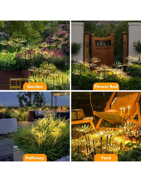 Lampa solarna dmuchawiec drzewko fajerwerki 72cm 60 led