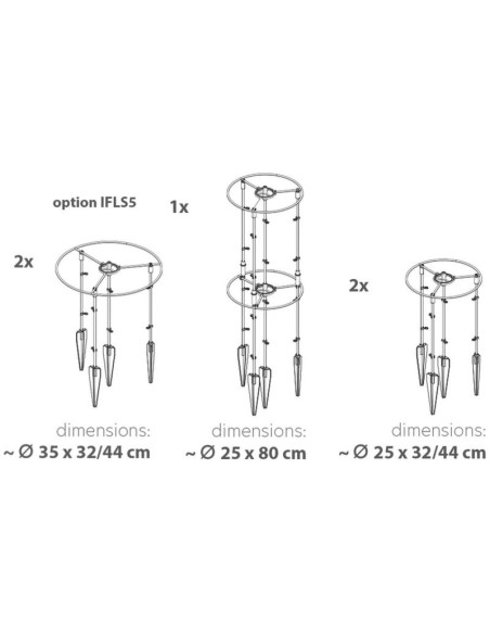 Podpora do roślin floo supports śr. 25 i 35cm zielony leśny