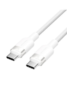 Kabel usb-c do usb-c vention w oplocie 3a 480mbps 60w pd 2m biały