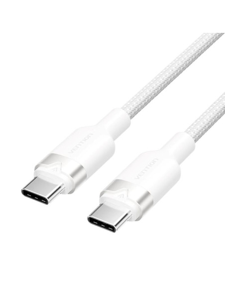 Kabel usb-c do usb-c vention w oplocie 3a 480mbps 60w pd 2m biały