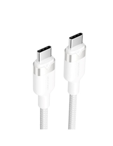Kabel usb-c do usb-c vention w oplocie 3a 480mbps 60w pd 2m biały