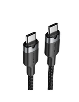 Kabel usb-c do usb-c vention w oplocie 3a 480mbps 60w pd 2m czarny 2