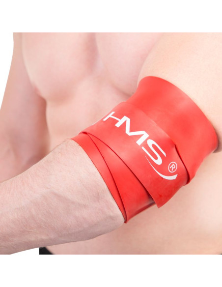 Fb01 red 1.2 x 50 x 2080 mm guma do ćwiczeń hms