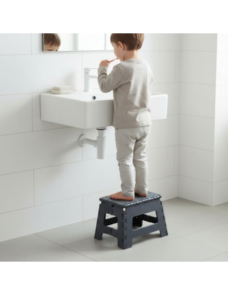 Stołek taboret antypoślizgowy składany szary