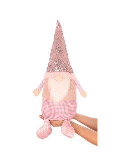 Skrzat dekoracyjny z cekinami 50cm różowy 2