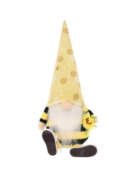 Skrzat gnom siedzący truteń 35+6cm w trampkach dekoracja wiosenna