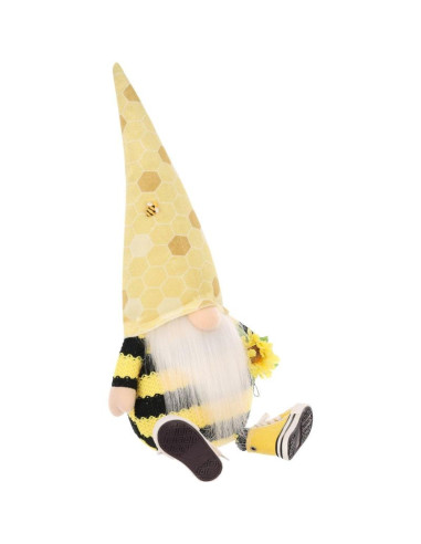 Skrzat gnom siedzący truteń 35+6cm w trampkach dekoracja wiosenna