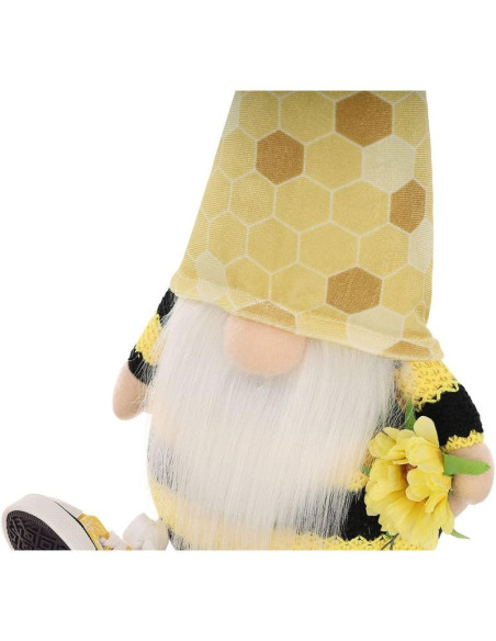 Skrzat gnom siedzący truteń 35+6cm w trampkach dekoracja wiosenna