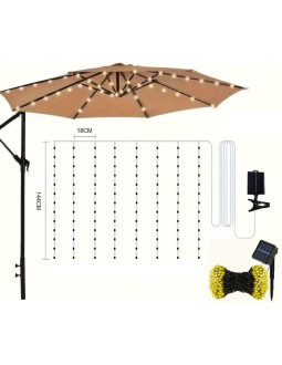 Oświetlenie solar parasola ogrodowego 5m 72led 2