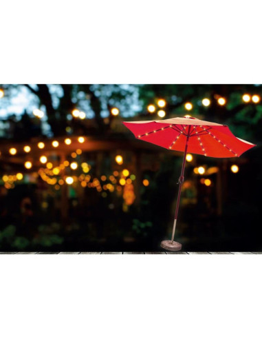 Oświetlenie solar parasola ogrodowego 5m 72led