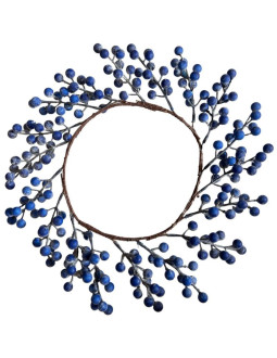 Wianek dekoracyjny z jarzębiny granatowej 30 cm