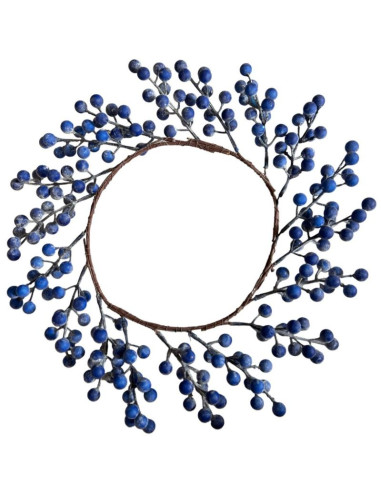 Wianek dekoracyjny z jarzębiny granatowej 30 cm