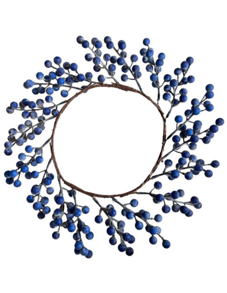 Wianek dekoracyjny z jarzębiny granatowej 30 cm