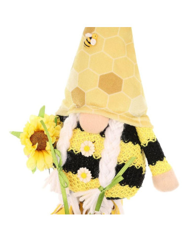 Skrzat gnom  pszczółka 25cm w trampkach dekoracja wiosenna