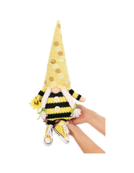 Skrzat gnom  pszczółka 25cm w trampkach dekoracja wiosenna