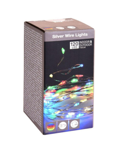 Lampki druciki girlanda 120 led multikolor