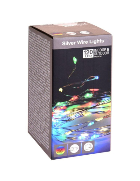 Lampki druciki girlanda 120 led multikolor