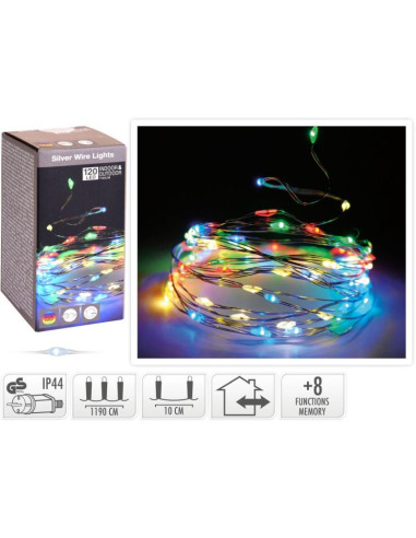 Lampki druciki girlanda 120 led multikolor