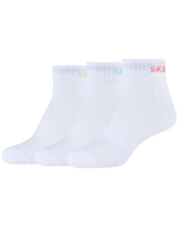 Skechers 3ppk wm mesh ventilation quarter socks sk42022-1000 białe 35-38