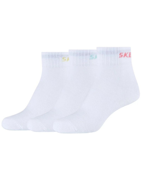 Skechers 3ppk wm mesh ventilation quarter socks sk42022-1000 białe 35-38