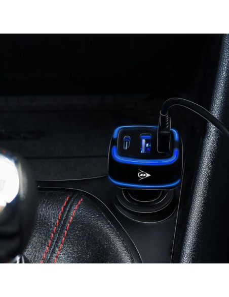 Ładowarka samochodowa multi 2x usb a + usb c dunlop