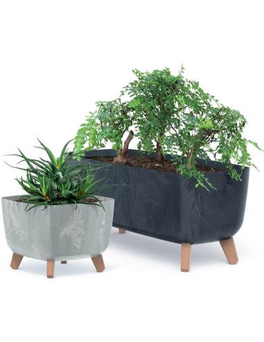 Doniczka gracia square beton effect 24x24cm