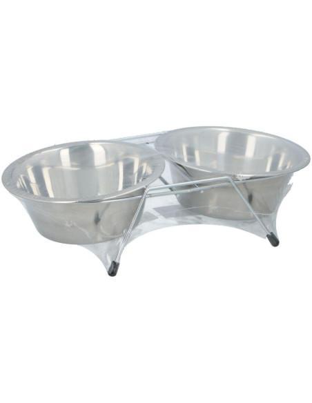 Miska dla psa i kota stal nierdzewna 2x550ml