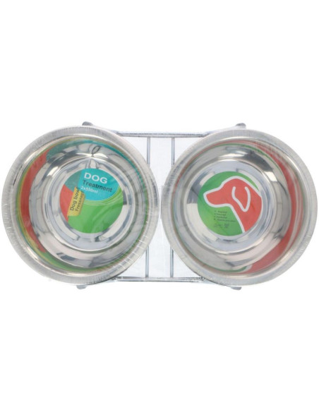 Miska dla psa i kota stal nierdzewna 2x550ml