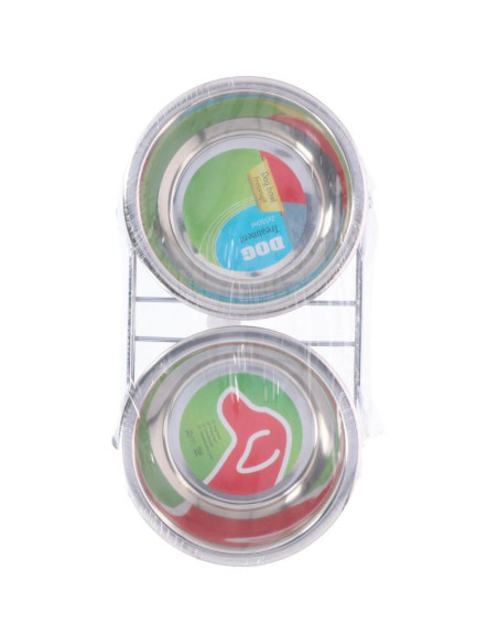 Miska dla psa i kota stal nierdzewna 2x550ml