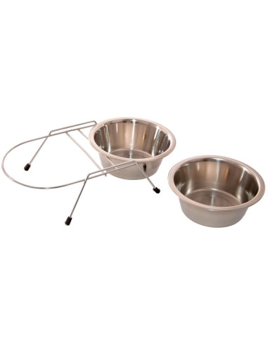 Miska dla psa i kota stal nierdzewna 2x550ml