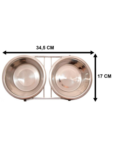 Miska dla psa i kota stal nierdzewna 2x550ml