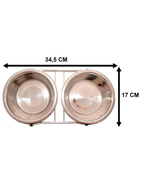 Miska dla psa i kota stal nierdzewna 2x550ml