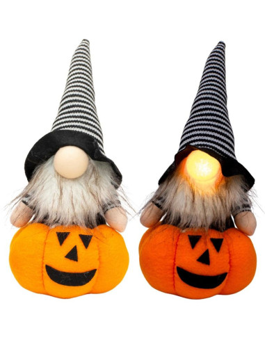 Figurka dekoracyjna na dyni 25cm led halloween  pomarańczowa