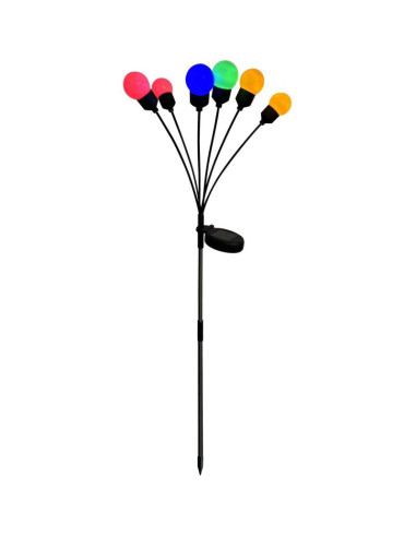 Lampa solarna tańczące na wietrze kuleczki kolorowe 6 led 75cm xxl