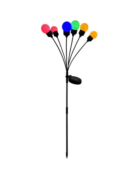 Lampa solarna tańczące na wietrze kuleczki kolorowe 6 led 75cm xxl