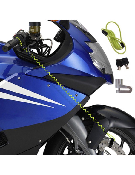 Blokada na tarczę hamulcową z linką przypominającą dunlop black