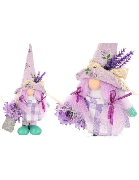 Skrzat gnom 25cm z lawendą girl dekoracja wiosenna