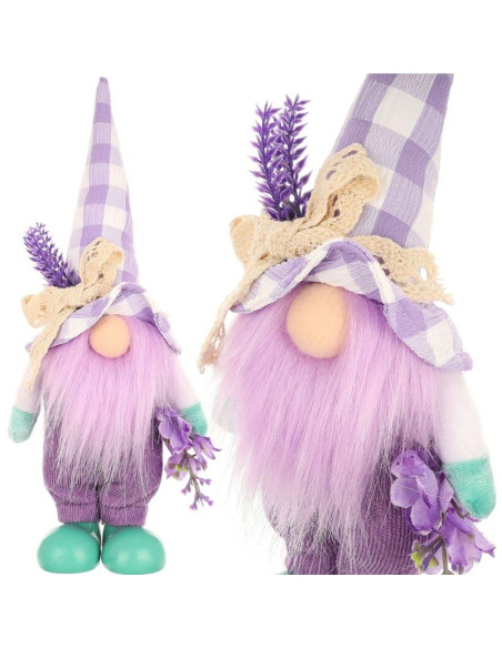 Skrzat gnom 25cm z lawendą boy dekoracja wiosenna