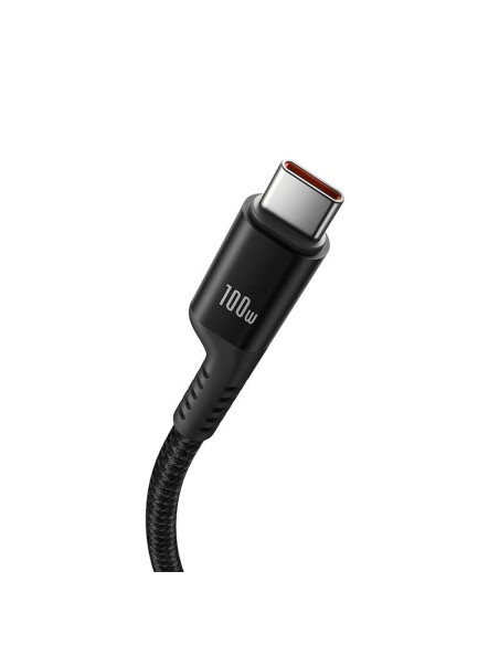 Kabel baseus fish-eye typ c-typ c 100w 1m (czarny)