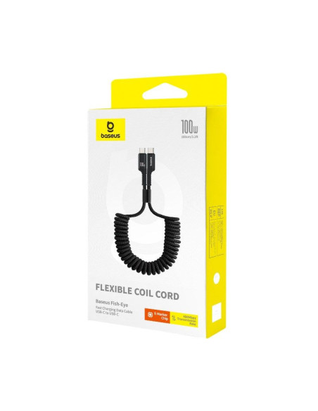 Kabel baseus fish-eye typ c-typ c 100w 1m (czarny)