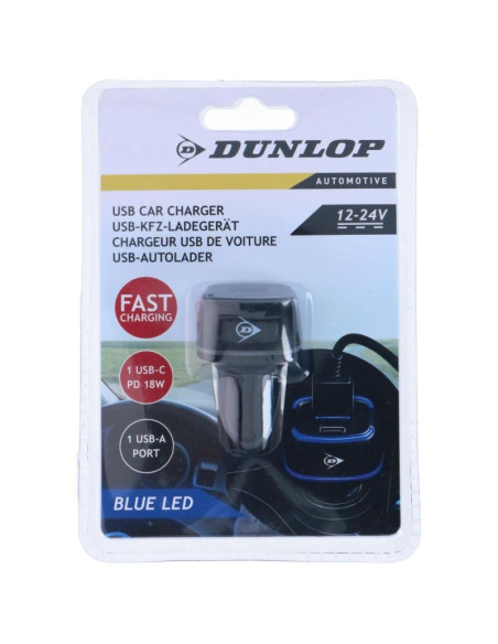 Ładowarka samochodowa multi usb a + usb c dunlop