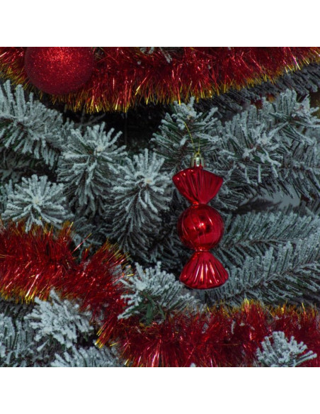 Bombka formówka plastikowa bezpieczna cukierki 6szt mica czerwone