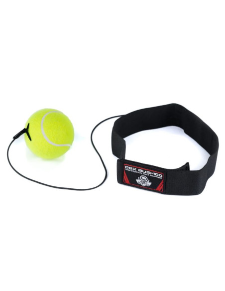 Piłeczka bokserska refleksowa na głowę - żółta dbx-hb