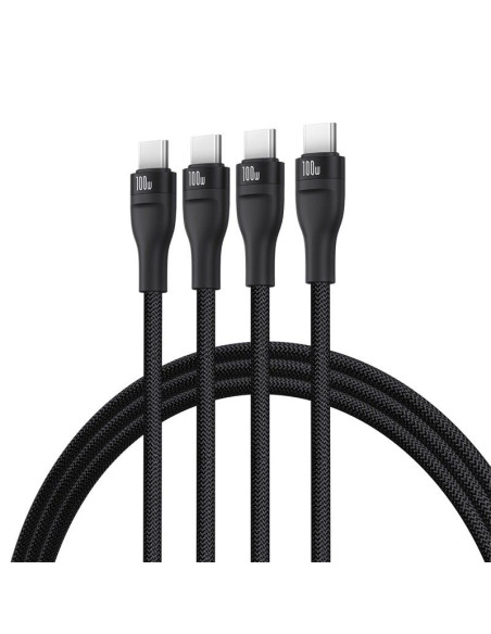 Kabel baseus flash series 3 100w 1,5m (czarny)