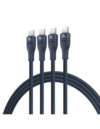 Kabel baseus flash series 3 100w 1,5m (niebieski)