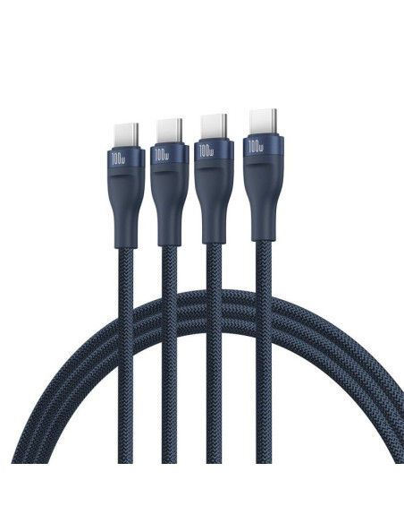 Kabel baseus flash series 3 100w 1,5m (niebieski)