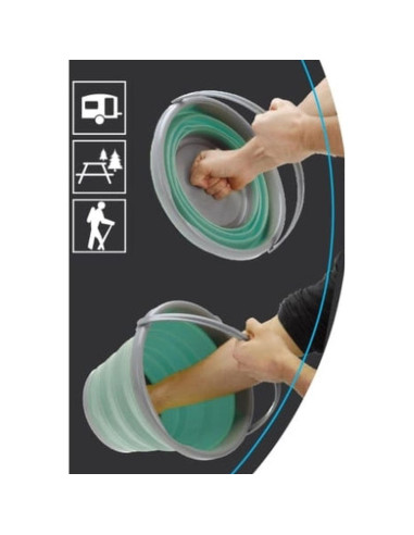 Wiaderko turystyczne składane pojemnik na wodę okrągłe 10l redcliffs