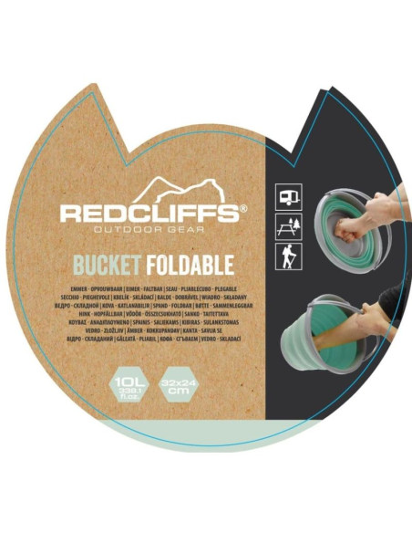 Wiaderko turystyczne składane pojemnik na wodę okrągłe 10l redcliffs