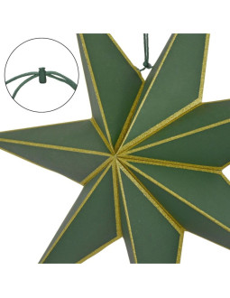 Gwiazda dekoracyjna wisząca papierowa fsc 18x60cm zielona 7 ramion mica 2